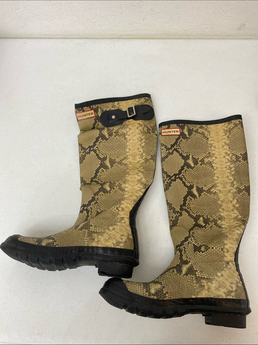 Snake Skin Hunter Rubber Rain Boots